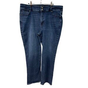 LANE BRYANT FLEX MAGIC WAISTBAND TIGHTER TUMMY HIGH-RISE STRAIGHT JEANS SIZE 20